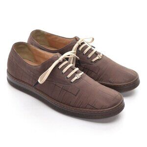Salvatore Ferragamo Brown Signature Print Oxfords 9 B